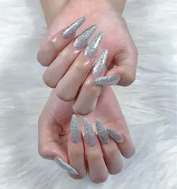 【チップ長さ出し10本】ワンカラーorキラキラ