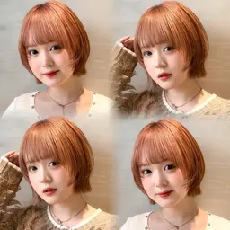 【🎀4月限定🎀】カット＋透明感カラー＋髪質改善3stepトリートメント✨（口コミ→Refaブラシ次💞）