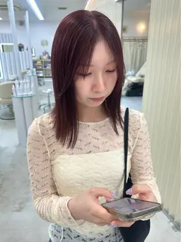 ブリーチしないWカラー暖色系❤️