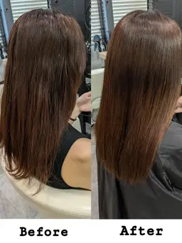 《ボリュームダウン》韓国ZEROストレート＋メンテナンスカット《髪質改善》