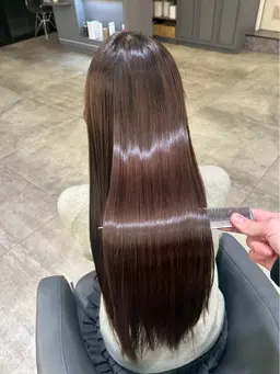 【髪質改善】髪ドラ縮毛矯正　¥14300-