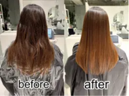 カット+縮毛矯正+髪質改善ULTOWA トリートメント+マイクロバブル