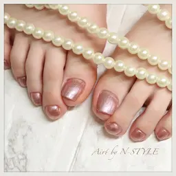 【ジェルオフあり＋550】フットバス&600色から選べるフットジェルネイルワンカラーマグネットカラー＋550円