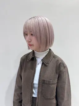 🦋《3月限定クーポン》🤍カット+ダブルカラー（ブリーチ+ワンカラー）+5stepトリートメント