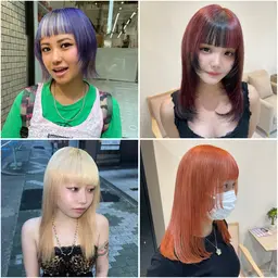 🩵カット+ケアブリーチ1回+カラー🩵デザイン追加🆗💚Aujua1stepトリートメント🫧✨