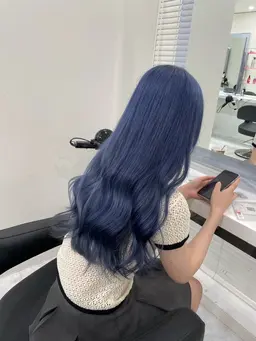 【🩶色落ちまで綺麗🩶】ケアブリーチ込みダブルカラー➕オリジナルトリートメント➕炭酸線🪽・:*+.