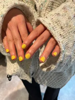 🧩ワンカラー🧩　自爪を傷つけないパラジェル長さだしなしオフの場合ご連絡ください！