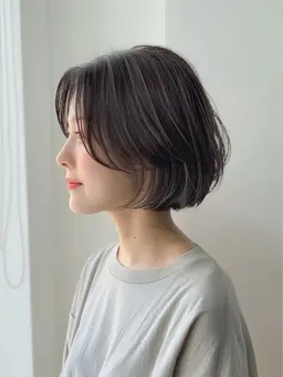 小顔に見えるショートカット＋パーソナル似合わせカラー＋トリートメント🩶