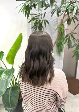 【75%off】透明感オリーブカラー🫒➕カット💇♀️