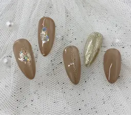 ☆モニター募集☆チップ長さ出し10本　シンプルデザイン☆パーツつけ放題