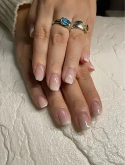 【J rネイリスト】オフなし白グラデーション・白ラメグラデーション※詳細確認