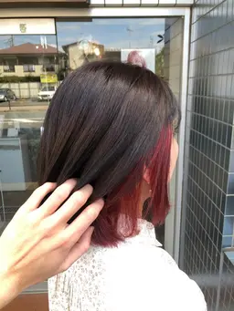 インナーカラー（1ブリーチ）🌈+オーガニックカラー✨+2stepトリートメント😍