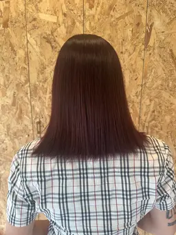 【ワンカラー✨色味◎暖色カラー🍓】ブリーチなしで作る暖色カラー