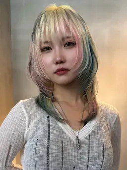 【透明感のあるハイトーンに】ハイケアブリーチカラー(ブリーチ2)+最新ケアトリートメント