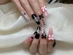 🉐チップ長さ出し10本⭐️パーツつけ放題🎀初回オフ無料