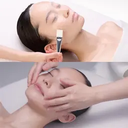 【Wパック】フェイシャルマッサージ＆角層汚れ除去コース(美白or保湿は選べます)