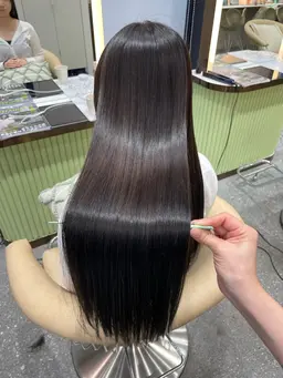 🧊〖✨️12月限定✨️〗🧊〈髪質改善〉縮毛矯正＋カット＋高保湿1stepトリートメント🫧超音波アイロン付き🫧🤍