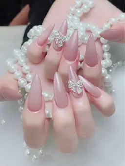 <チップ長さ出し>ワンカラーor ラメグラテンション +2個パーツ