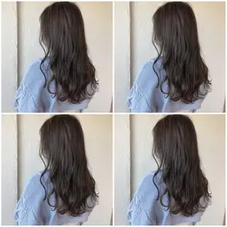 全体カラー(ブリーチなし)+しっかり内部補修3stepトリートメント!!