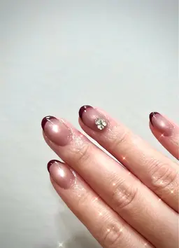 ミニモSALE！ベースカラー付きフレンチネイル♡ オフ込み