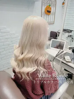 🧼人気No.3🧼ハイトーンしたい方へ!!トリプルカラー(最高級ケアブリーチ )➕韓国風トリートメント【ミニモ学割】