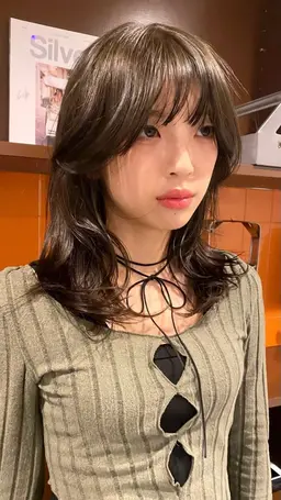 全体染め艶カラー(根本から毛先までの全体染め)＋保湿ケアマスク