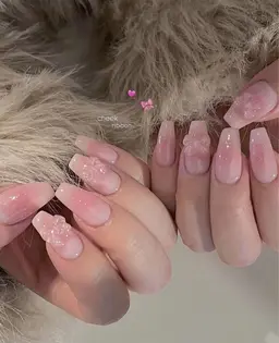 【当日限定】【10本長さだし】⭐大人気💅🏻 💖 純欲チークネイル（オフなし）￥7980→¥4980