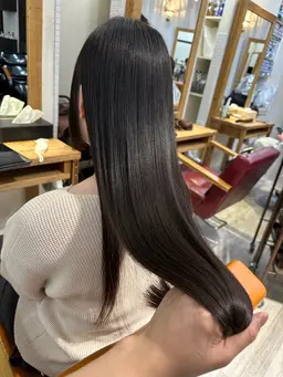 カット+縮毛矯正orストレート(縮毛矯正またはストレートパーマ)ケア剤込み(お客様のお悩みお聞かせください)