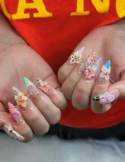 "モデル限定 価格」「自爪」アートし放題(オフ別料金1000円)   "