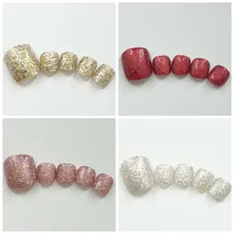 【定額デザイン／オフ込み】フットジェルネイル ラメワンカラー