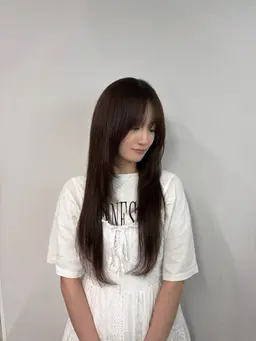 縮毛矯正リタッチ⟡.·