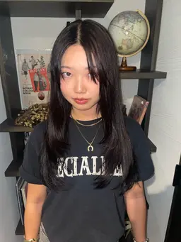 コスメ系縮毛矯正+カット+極潤トリートメント+クイックヘッドスパ