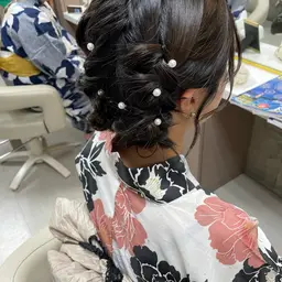 浴衣着付け+ヘアセット