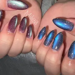 ジェルチップ長さだし１０本💅🏾➕マグネットorフラッシュワンカラー🌺🩵