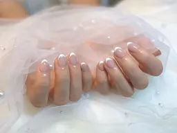 フレンチネイル🎀¥5500《ミニモ限定✨大きいパーツ１つ無料》