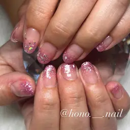 練習モデル【ジェル】オフ込☆ラメグラデーション