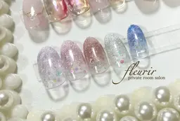 オフなし御新規限定【ザクザクオーロラホロ＆キラッキララメグラデ】5色までなら お好きに色を選べる！左右非対称でもok