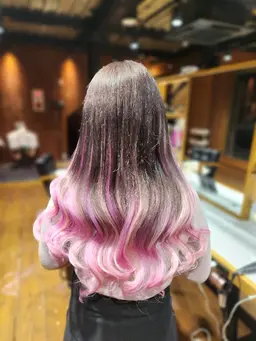 【 人気メニュー 】カラー + シールエクステ80枚🫧