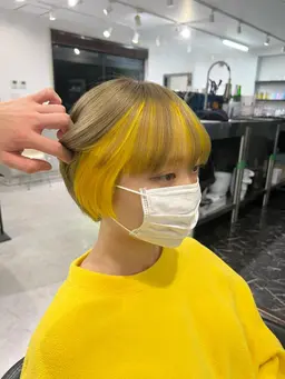 🌈インナーカラー+全体グロスカラー+カット＋クイックtr🎨✨【ケアブリーチ付き】