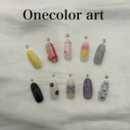 1【オフ有】ワンカラー+写真アート2本付 0円