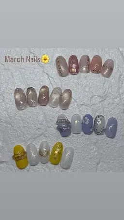 【Monthly Nails】オフなし💅🆕3月限定デザイン🌼