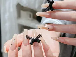 ☆チップ長さだし☆ワンカラー+パーツ／シール4個