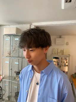 ✨ハイトーン✨メンズカット+Wカラー(ブリーチあり)