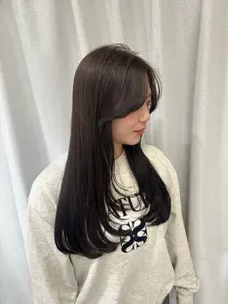 前髪カット +ケアカラー + 超音波クイックTR