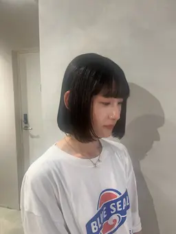 💙前髪縮毛🩵カット+前髪縮毛矯正+うる艶ﾄﾘｰﾄﾒﾝﾄ🪽顔周り縮毛/艶々ｽﾄﾚｰﾄ