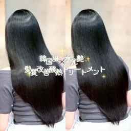 ❤️‍🩹ブリーチ髪対応❤️‍🩹髪質改善✨️韓国風🇰🇷水光艶酸熱トリートメント+似合わせカット✂️+超音波アイロン