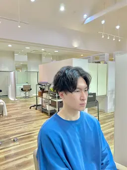 ツイストパーマ　初回.ミニモ.メンズ限定［セットしやすいカット+特殊パーマ］  ツイスパ　スパイラル