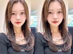 似合わせカット+透明感ケアカラー(ブリーチ無)