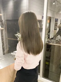 【カーキベージュ、オリーブベージュ】前髪カット➕カラー➕最高級ワンステップトリートメント&コテ巻き