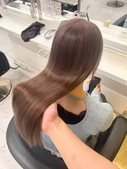 【透明感カラー♡】透明感のあるワンカラー➕髪質改善トリートメント🤍